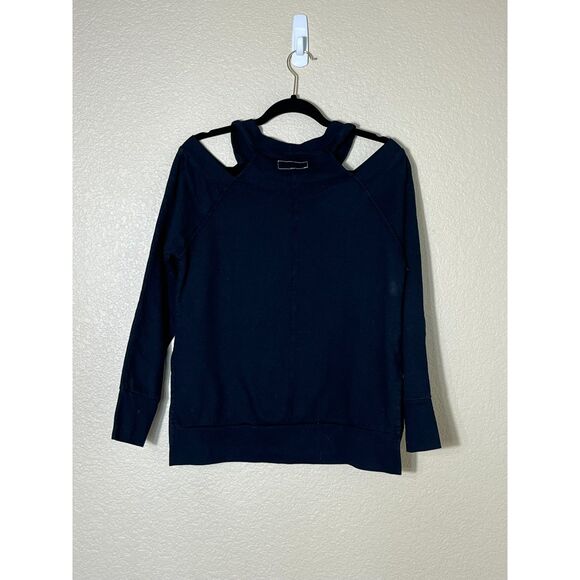 NWT Daniel Patrick Los Angeles Black Cutaway Sweatshirt XS Oversized $138 - Picture 3 of 10